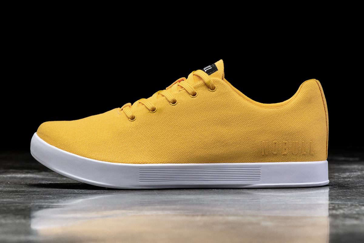 Nobull Canvas Men's Trainers Yellow | Australia (RB5301)